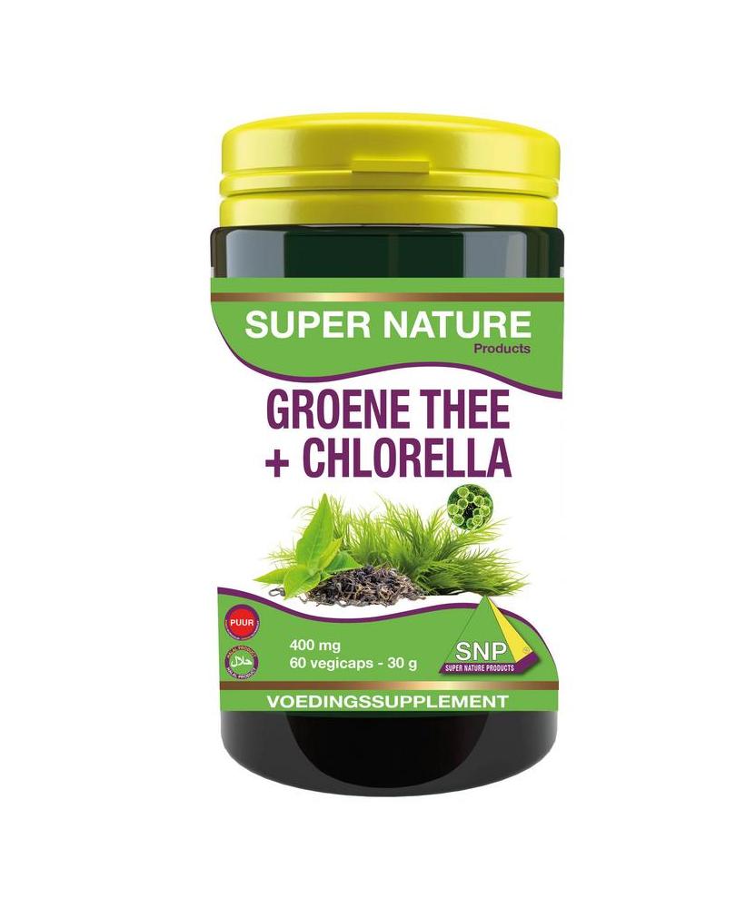 Groene thee chlorella 400 mg puur
