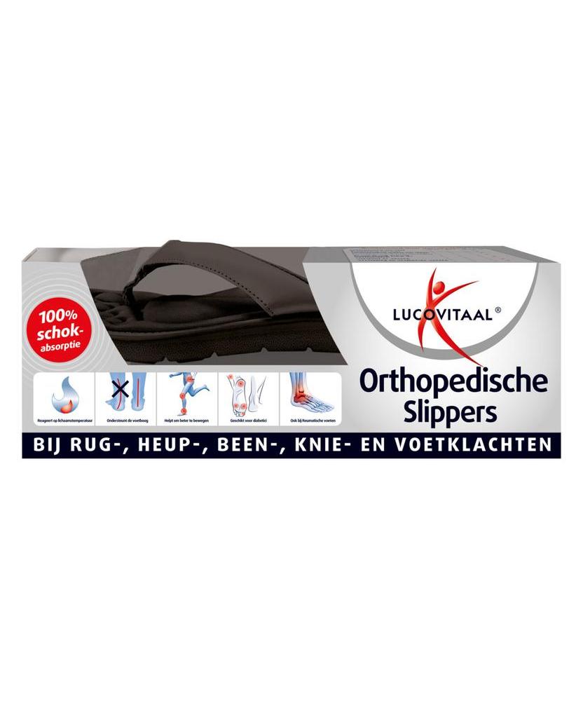 Orthopedische slippers 41-42 zwart