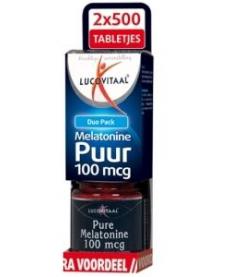 Melatonine duo 0.1 mg 2 x 500 tabletten