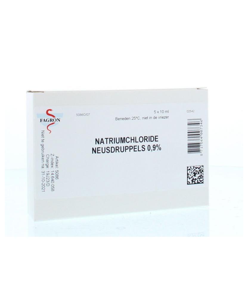 Natriumchloride neusdruppels 0.9% 10 ml