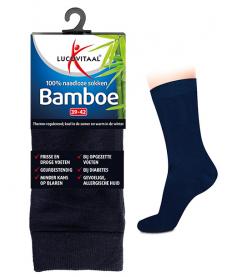 Bamboe sok lang blauw 47-50