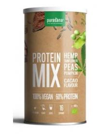 Protein mix 55% pea sunflower hemp cacao bio