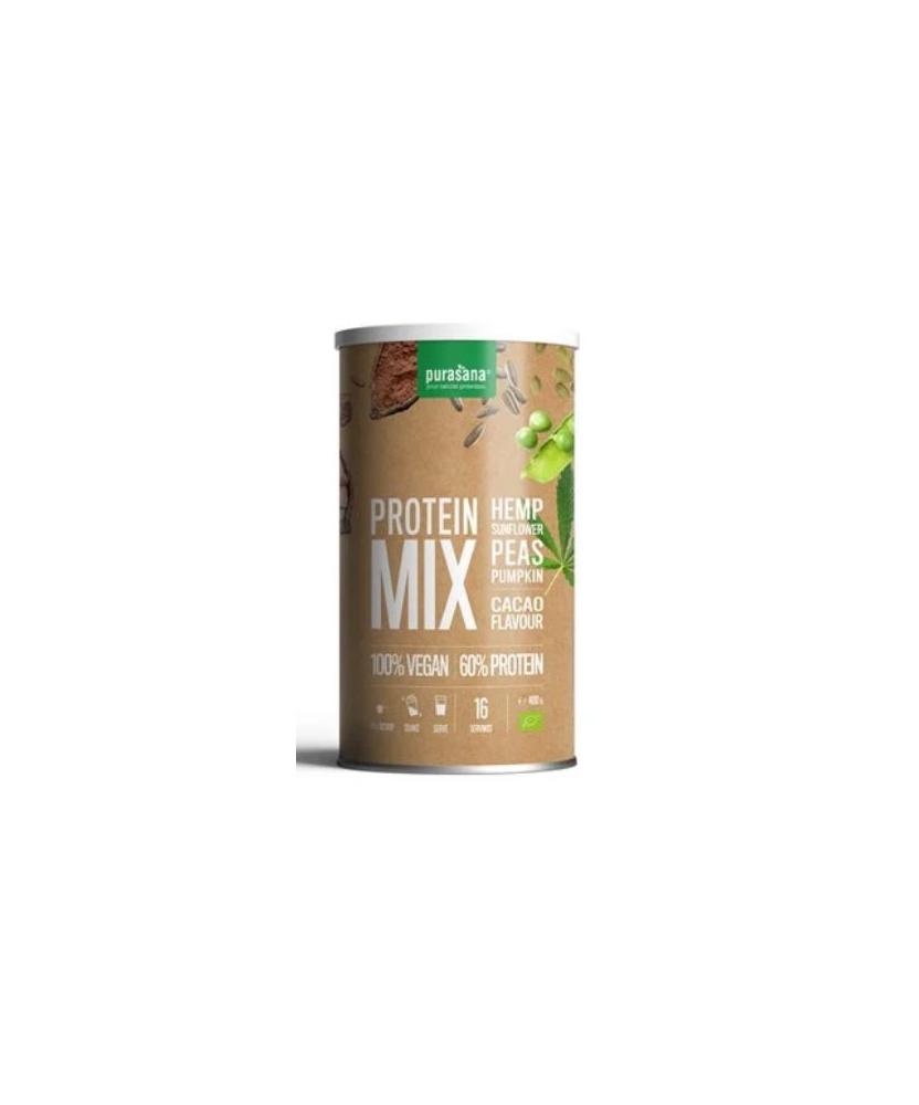 Protein mix 55% pea sunflower hemp cacao bio