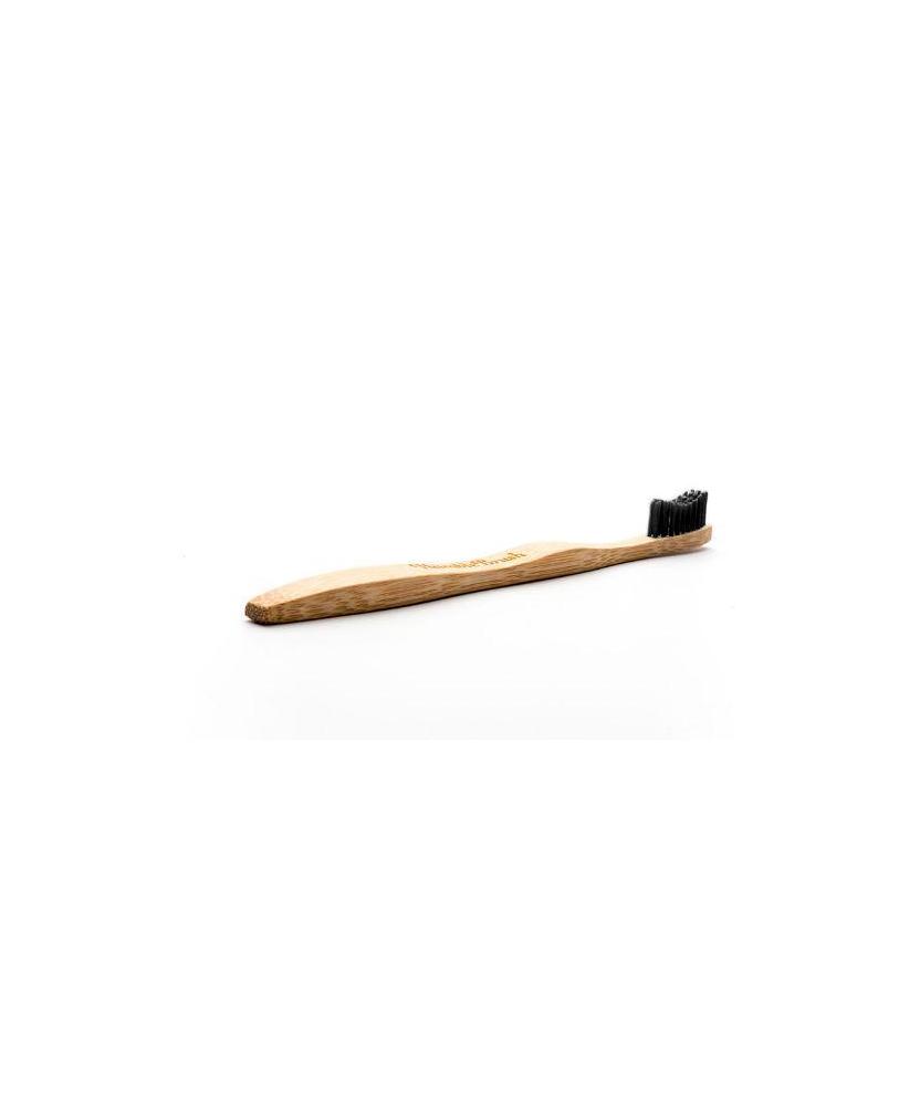 Tandenborstel bamboe adult zwart brush soft