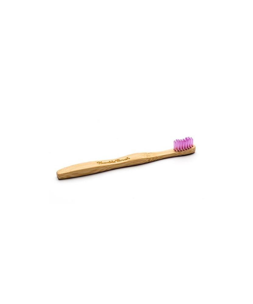 Tandenborstel bamboe kids roze brush soft