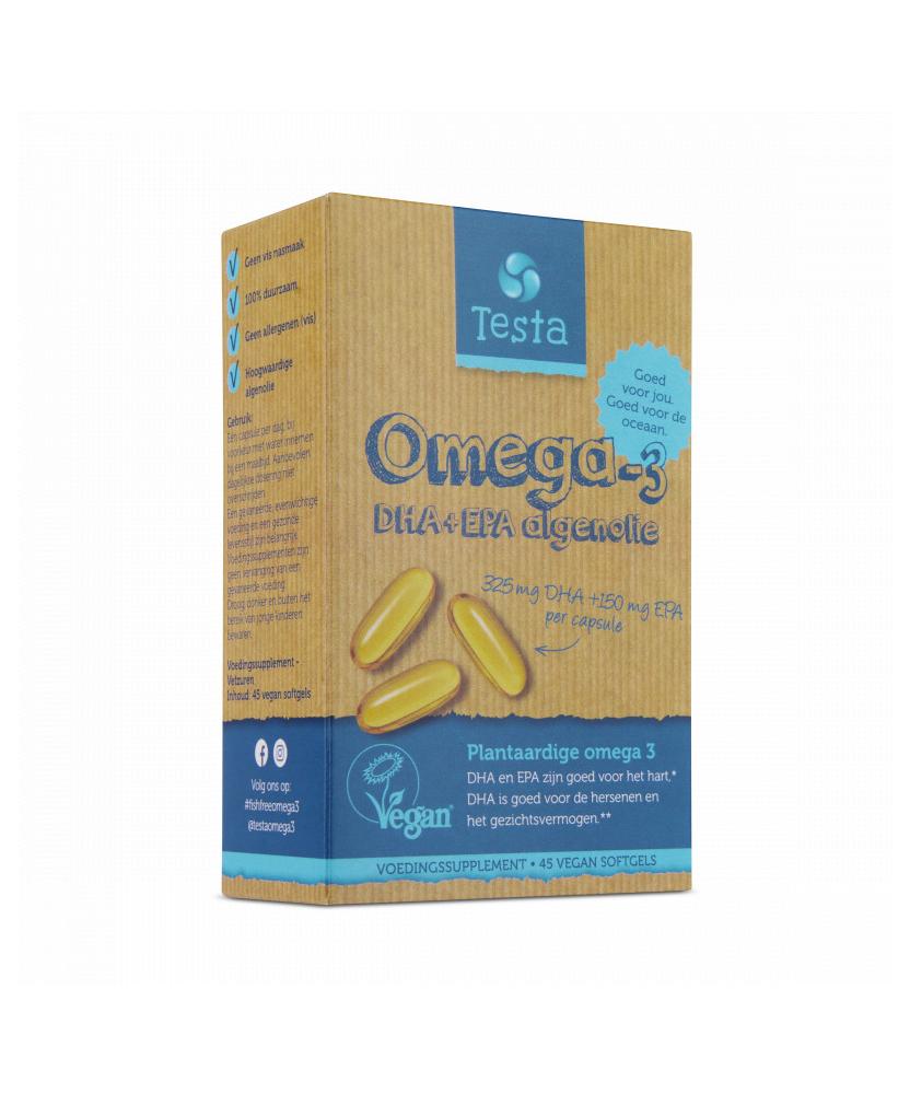 Omega 3 algenolie 250mg DHA + 125mg EPA vegan