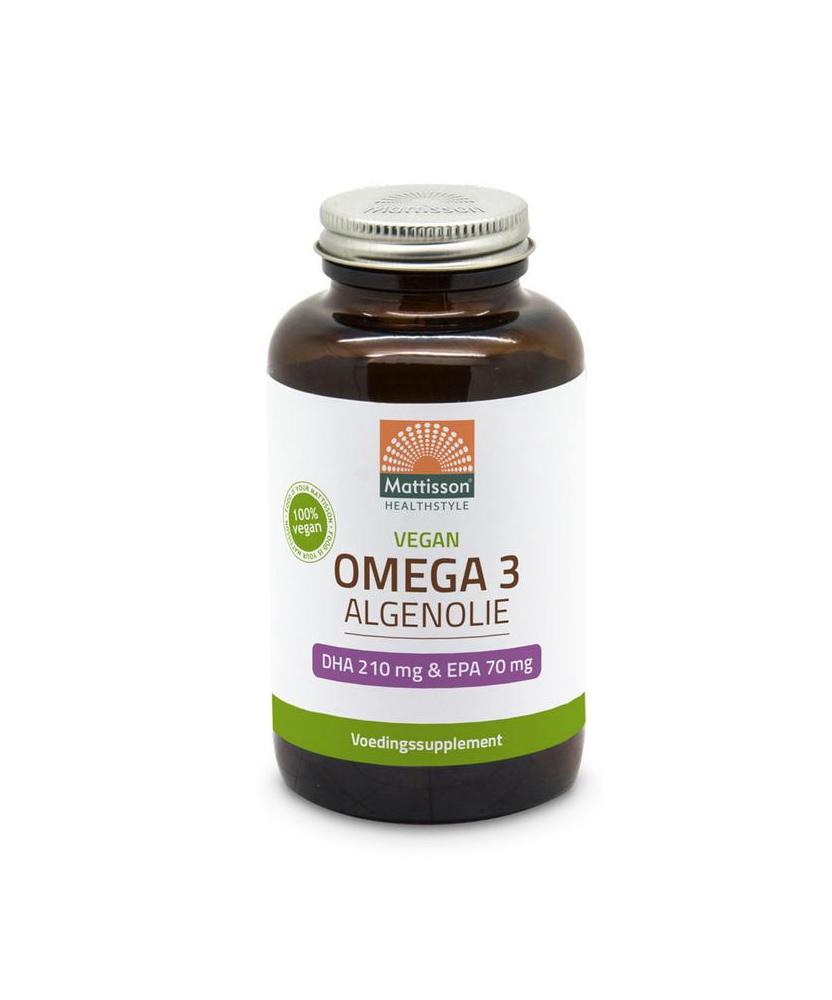 Vegan omega-3 algenolie DHA 210 mg EPA 70 mg
