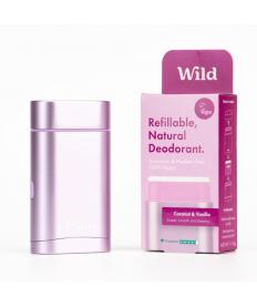 Natural deodorant purple case & coconut & vanilla